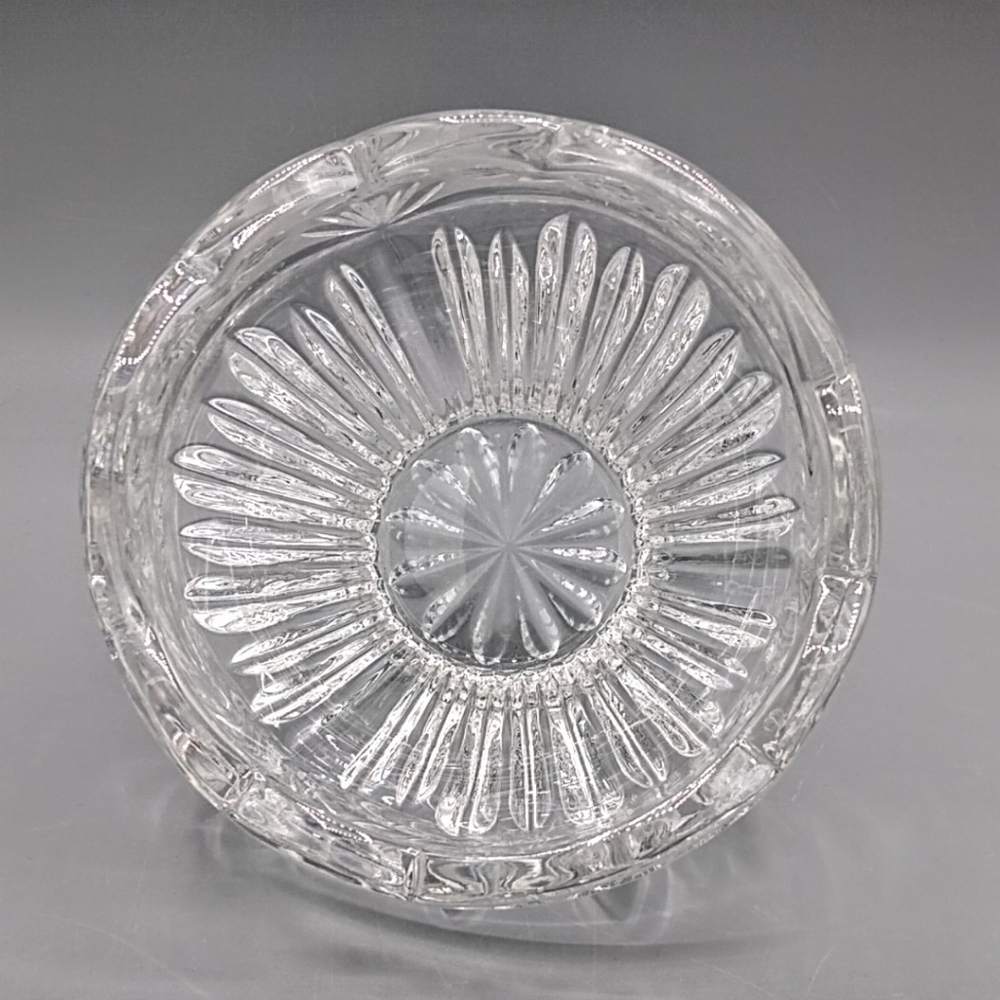 Oneida Southern Garden Crystal Candy Dish Frosted Rose Petal Bowl Vintage - Picture 7 of 8